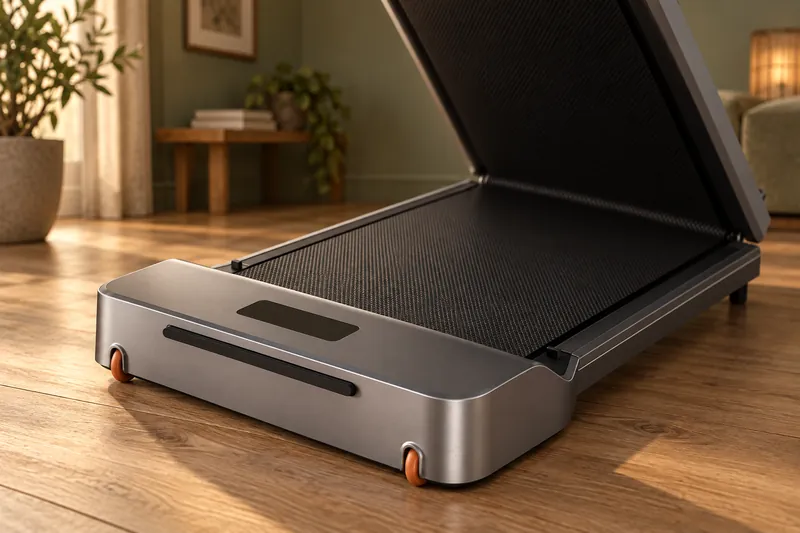 Vue rapprochée des commandes du WalkingPad Z1, mise en situation